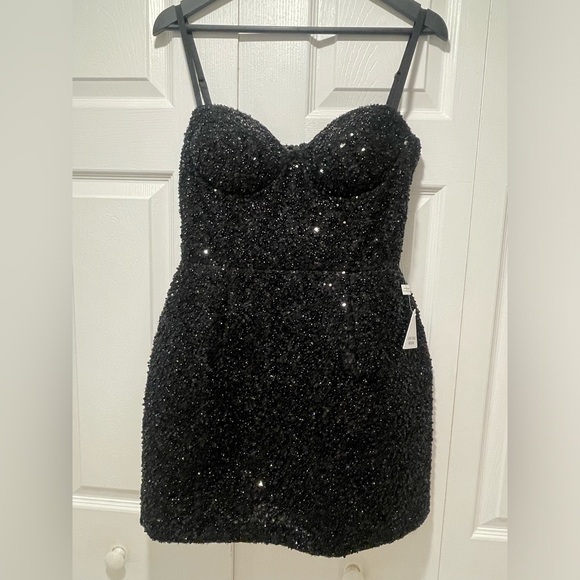 Nadine Merabi Tara Black Dress NWT - size S/M - Picture 7 of 15